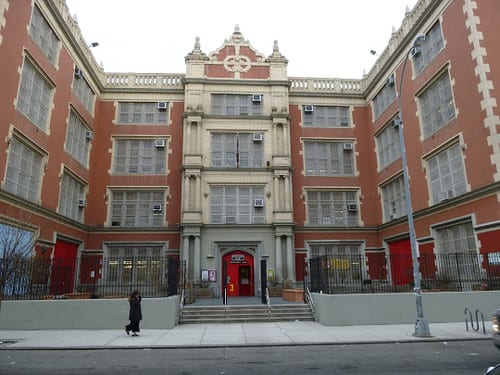 The Neighborhood School building at 121 Essex Street, East Village, NYC