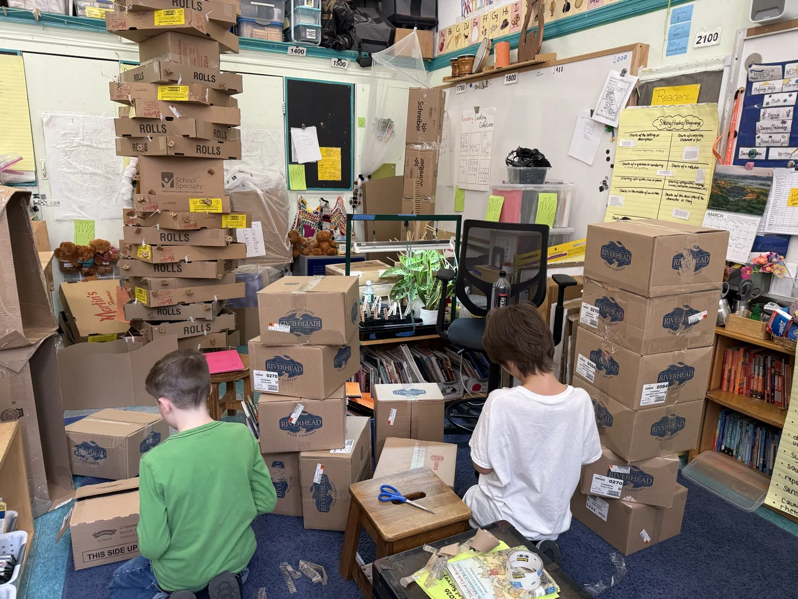 TNS students learning together in the classroom
