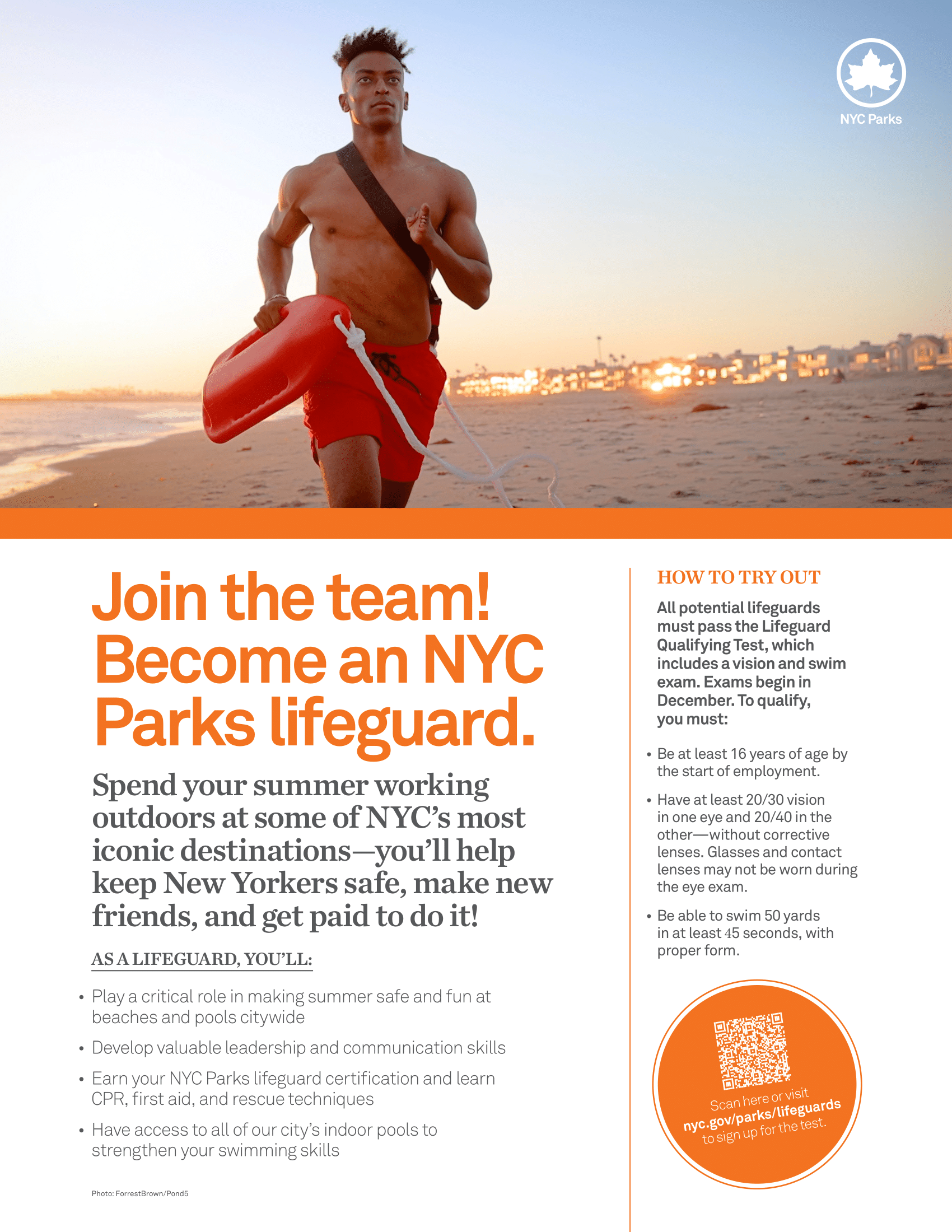 Become a NYC Parks Lifeguard