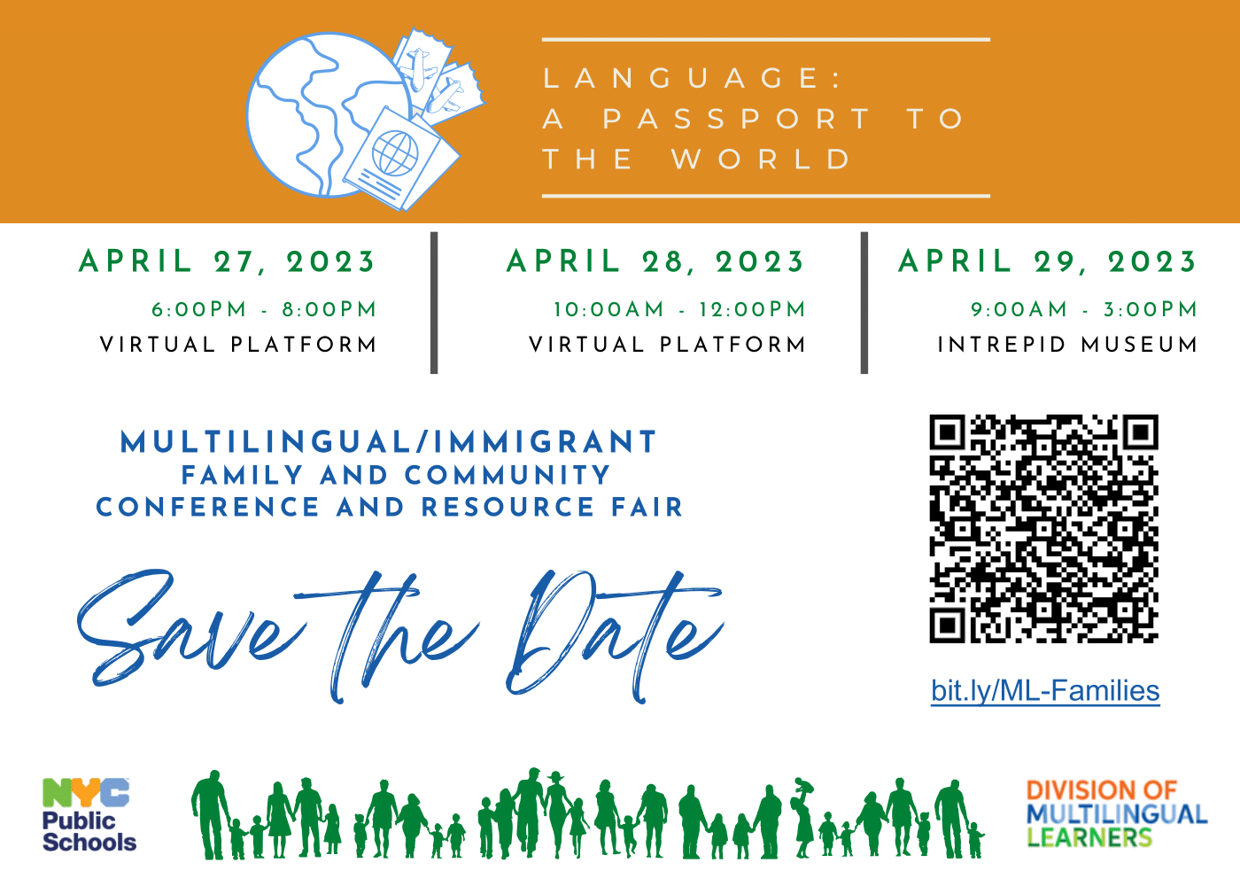 Multilingual/Immigrant family and Community Conference and Resource fair. 4/27, 4/28, 4/29